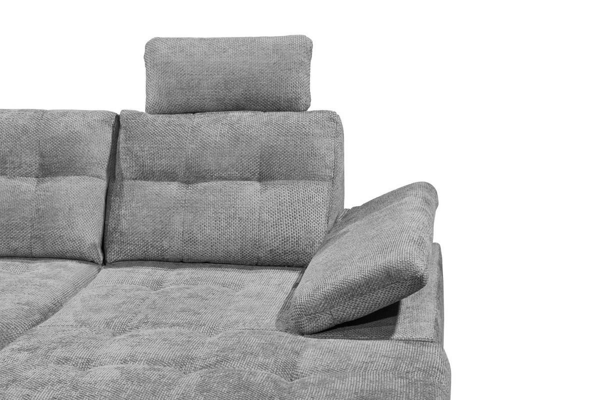 WOHNLANDSCHAFT RONDA Grau Webstoff  - Schwarz/Grau, Basics, Kunststoff/Textil (218/324/170cm) - Livetastic