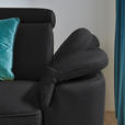 ECKSOFA in Echtleder Schwarz  - Schwarz, Design, Leder/Metall (239/289cm) - Cantus