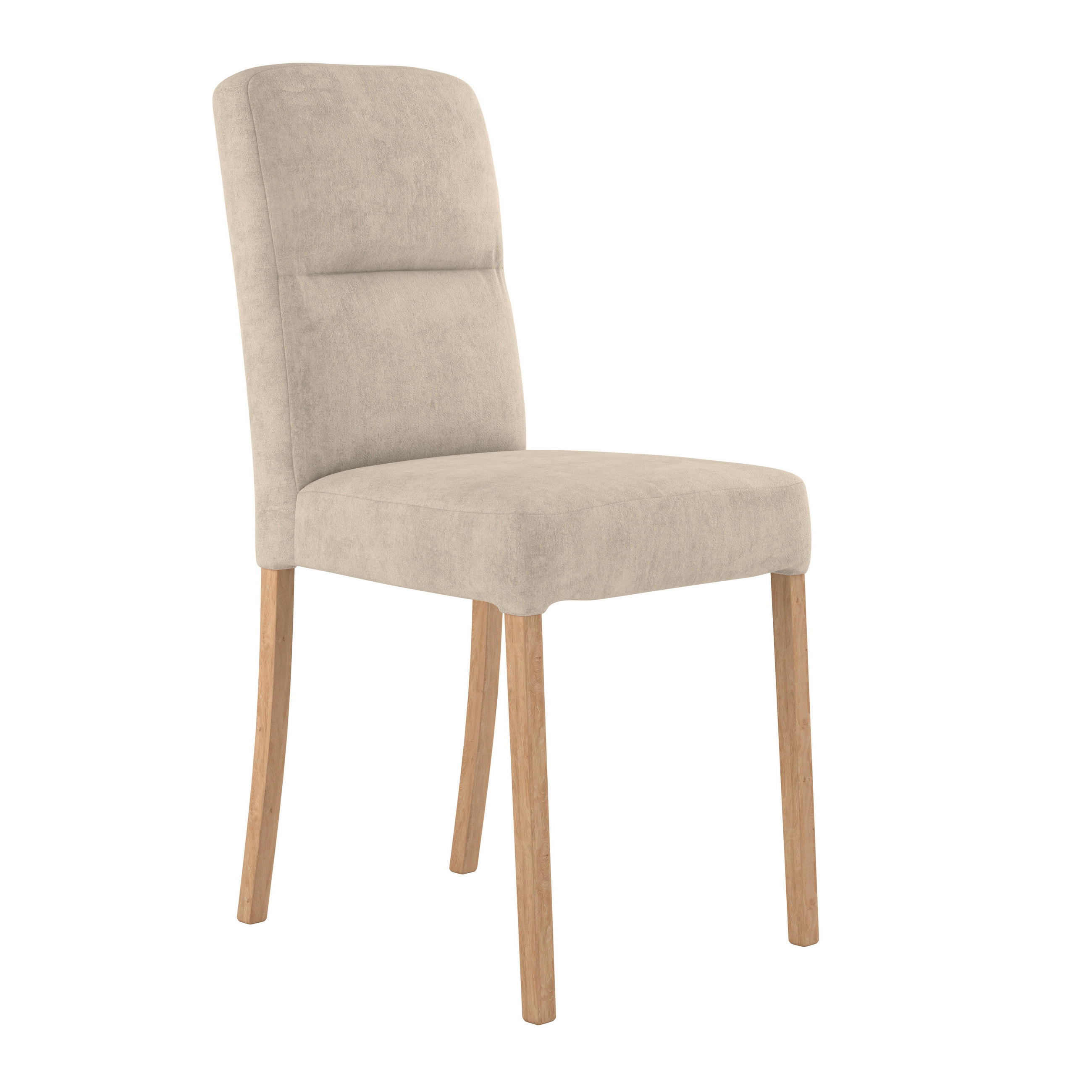 STUHL - Eichefarben/Beige, KONVENTIONELL, Holz/Textil (43/91/58cm) - Livetastic