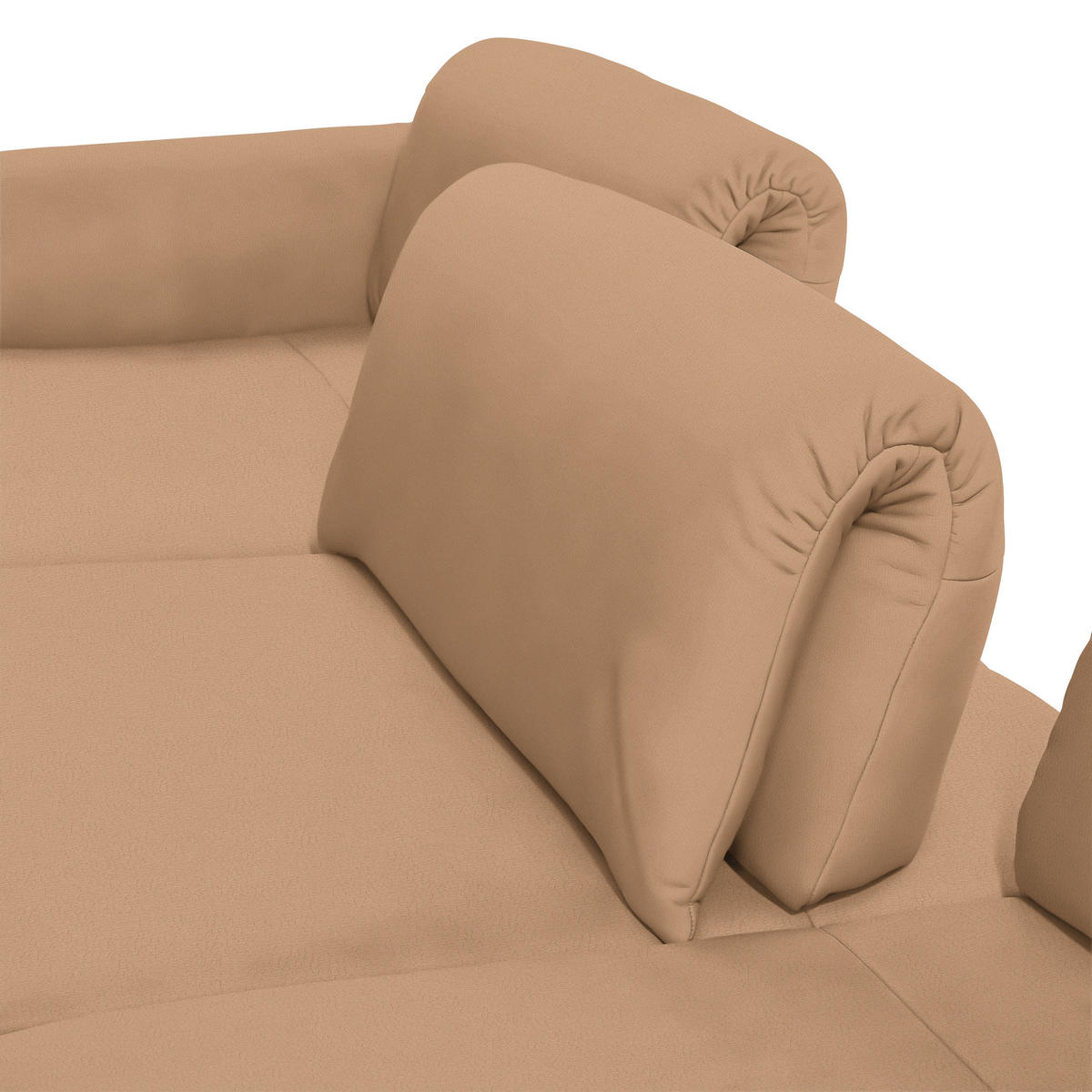 ECKSOFA in Echtleder Naturfarben, Orange  - Anthrazit/Naturfarben, Design, Leder/Metall (173/308cm) - Joop!