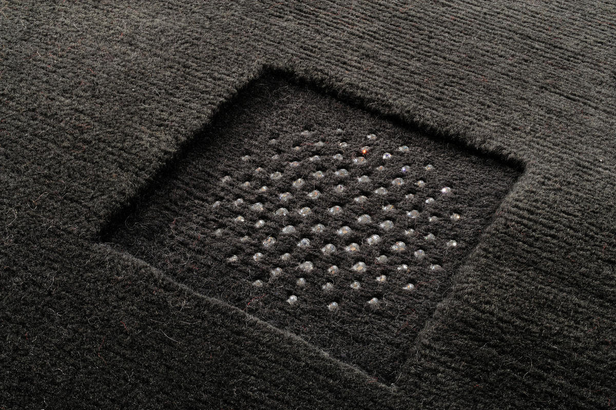 WOLLTEPPICH 170/240 cm Princess Svarowski Anthrazit rechteckig  - Anthrazit, KONVENTIONELL, Textil (170/240cm) - Linea Natura