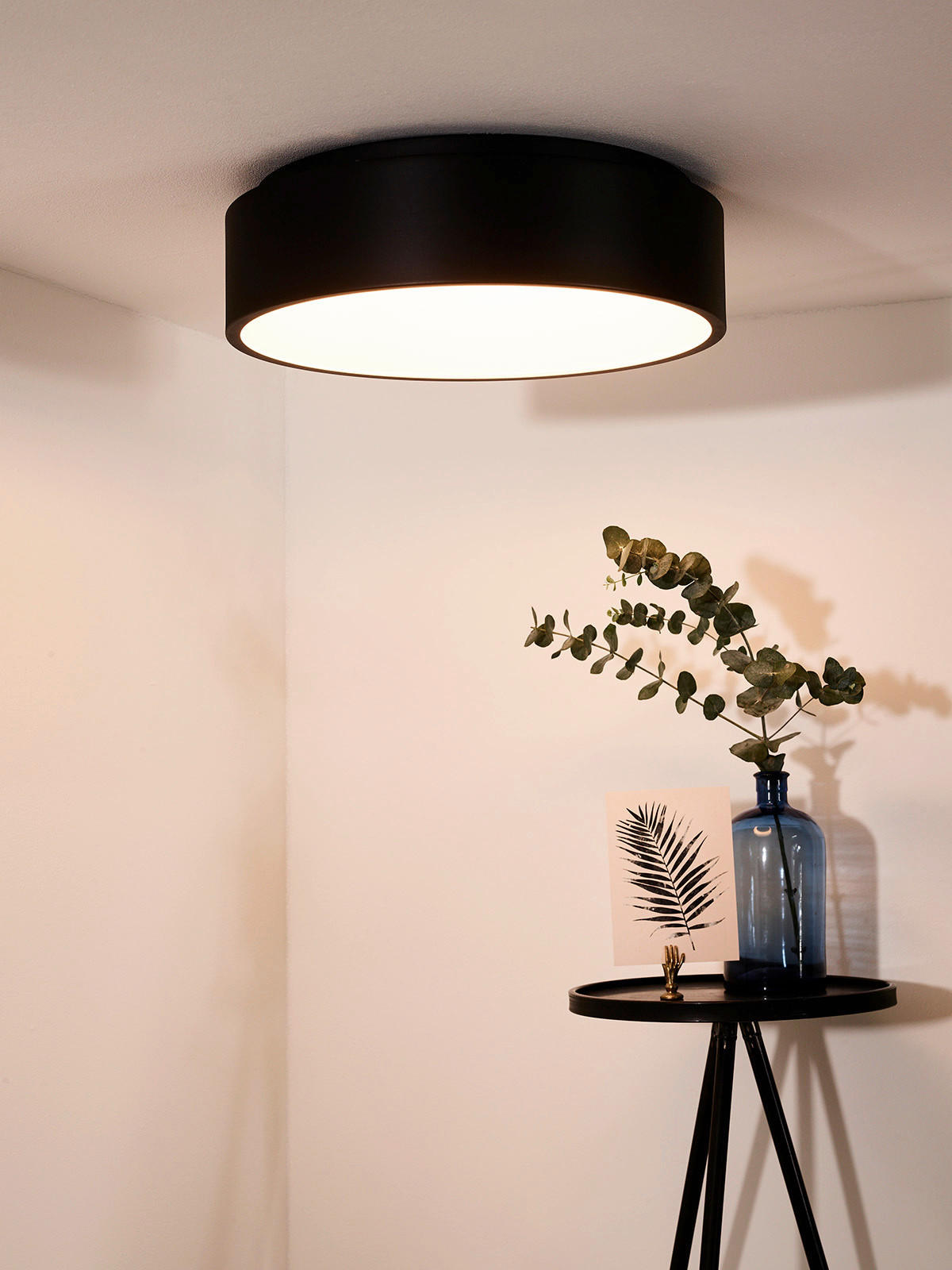LED-DECKENLEUCHTE Talowe Led 45.5/45.5/13 cm   - Schwarz, Basics, Metall (45.5/45.5/13cm) - Lucide