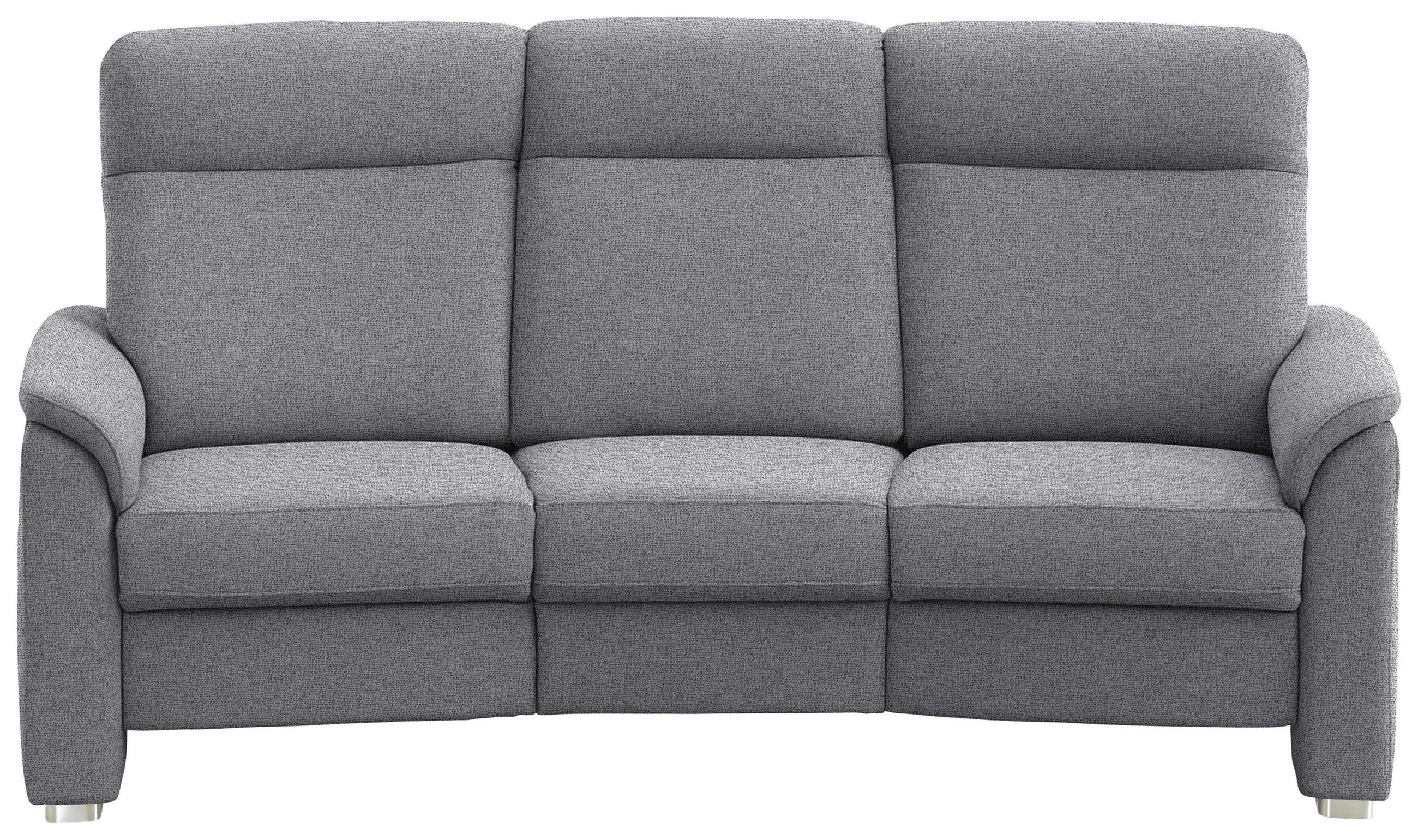TRAPEZSOFA Flachgewebe Grau  - Alufarben/Grau, Konventionell, Textil/Metall (218/107/103cm) - Beldomo Comfort