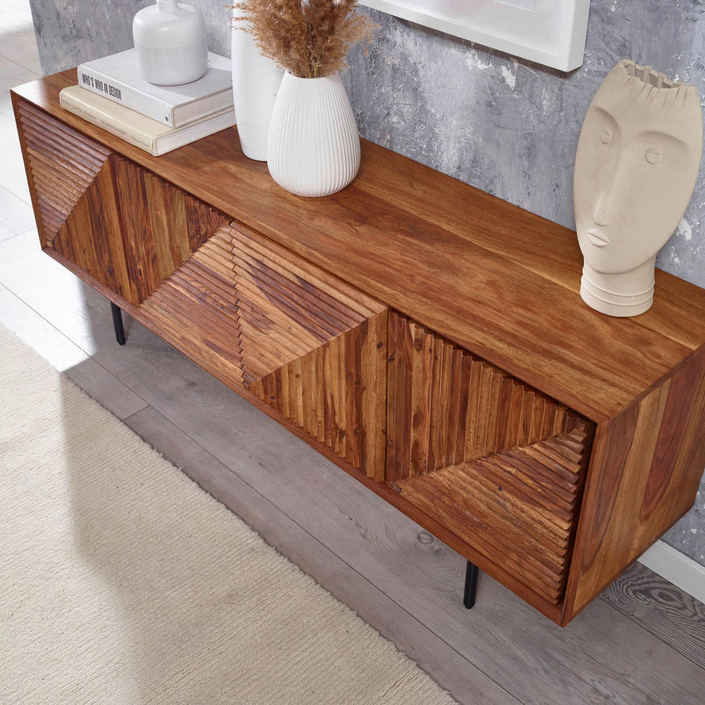 Thumbnail - Mid.you Sideboard, Sheesham, Holz, Sheesham, massiv, 140x54x33 cm, stehend, handgemacht, Schlafzimmer, Schlafzimmer Komm...