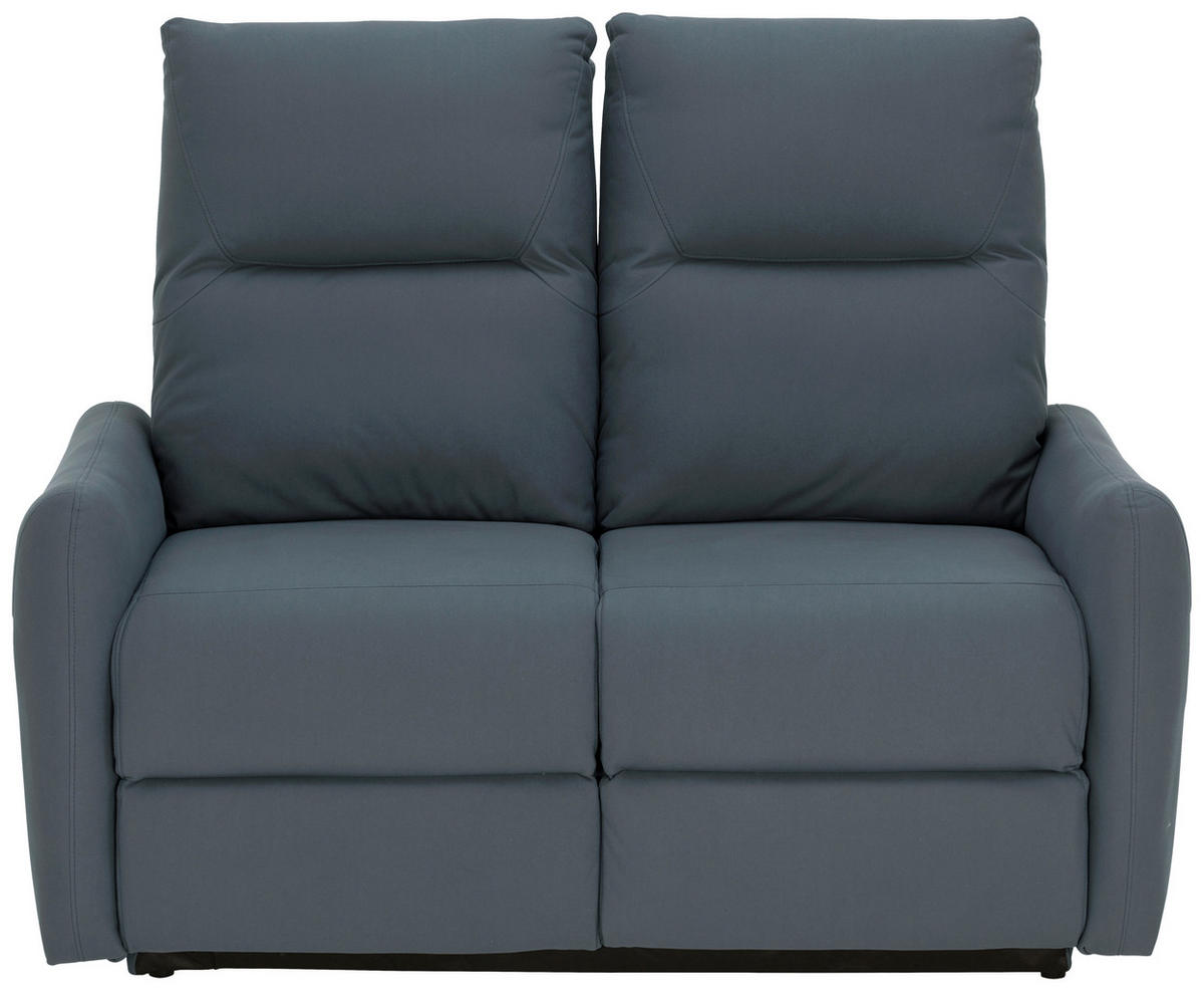 SITZGARNITUR Mikrofaser Dunkelblau  - Schwarz/Dunkelblau, KONVENTIONELL, Textil/Metall - Livetastic