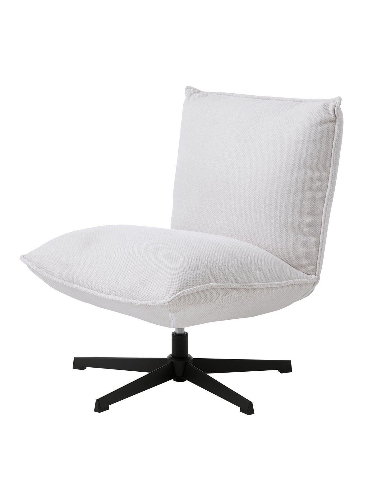 SESSEL in Chenille Weiß  - Schwarz/Weiß, MODERN, Textil/Metall (70/88/83cm) - Livetastic