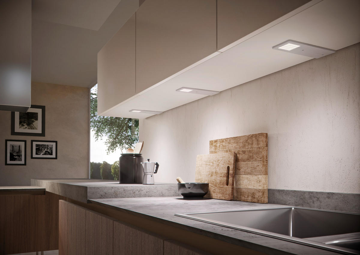 UNTERBAULEUCHTEN-SET - Alufarben, Basics, Metall (25/12,5/6cm) - HKT