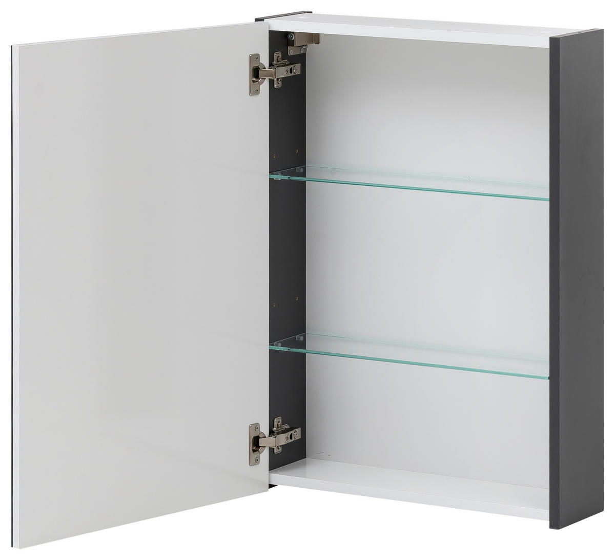 SPIEGELSCHRANK 50/70,7/15,85 cm  - Anthrazit, MODERN, Glas/Holzwerkstoff (50/70,7/15,85cm) - home24