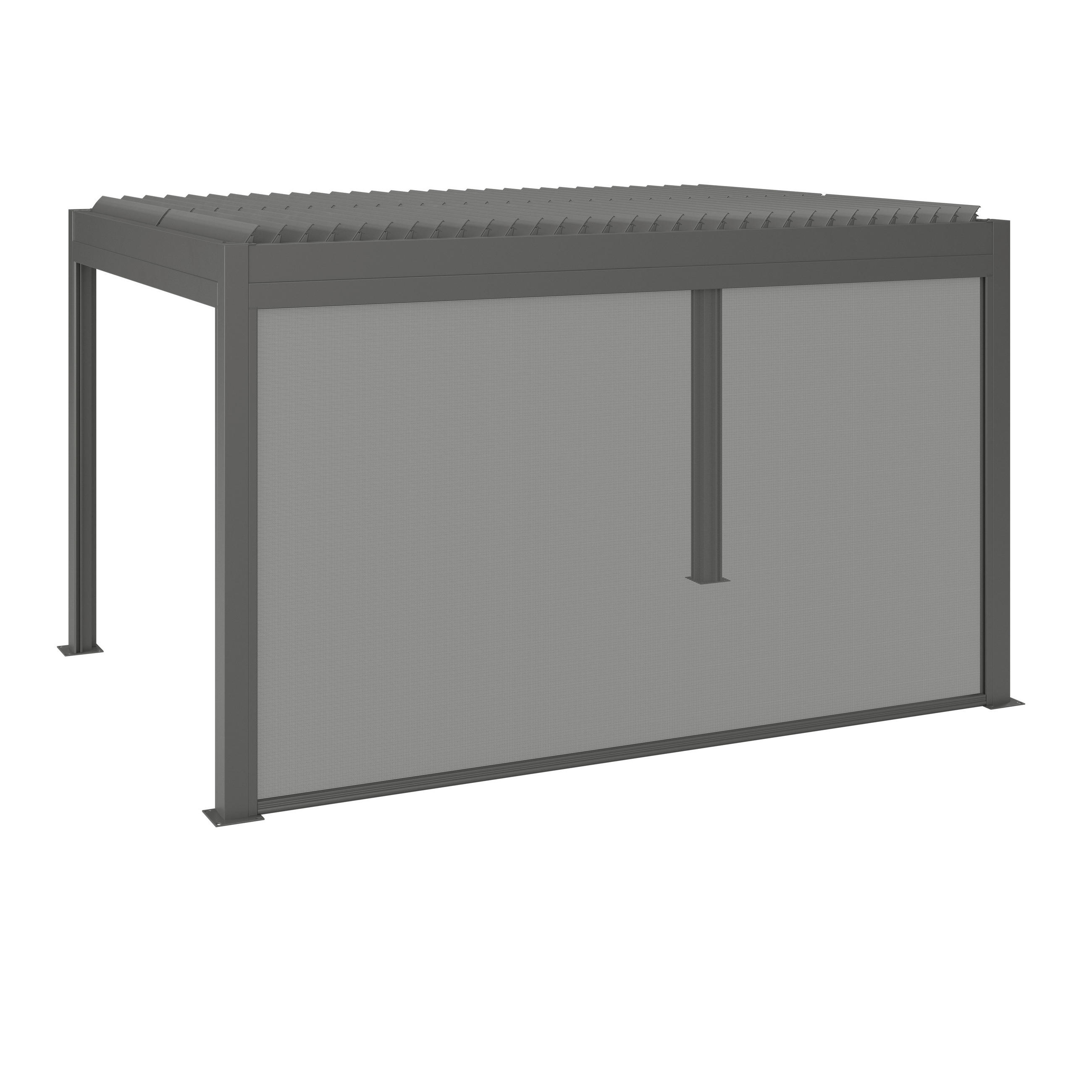 PAVILLON-ROLLO   - Anthrazit/Grau, MODERN, Textil/Metall (366/215.5cm) - Amatio