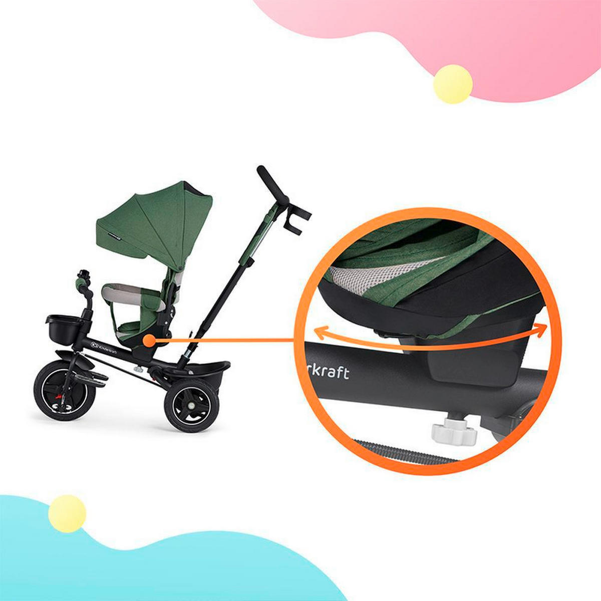 TRICIKL   - Basics, drvo/metal (51/108/106cm) - kinderkraft