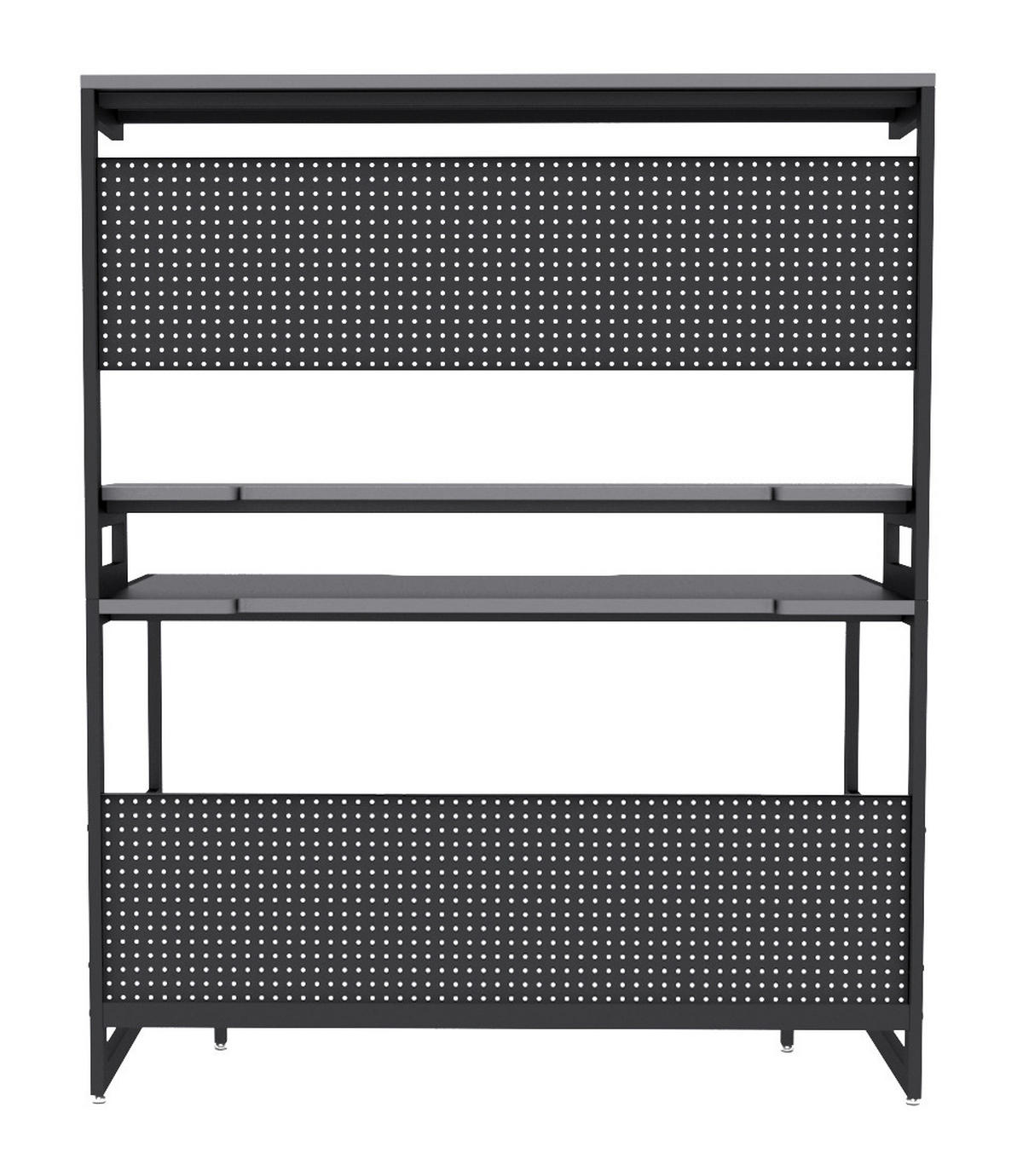 SCHREIBTISCH 120/70/148 cm  in Schwarz  - Schwarz, Design, Holzwerkstoff/Metall (120/70/148cm) - Livetastic