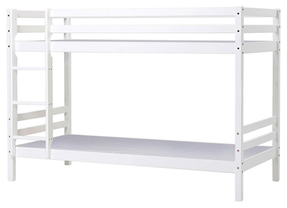 ETAGENBETT - Naturfarben/Weiß, MODERN, Holz (90/200cm) - MID.YOU