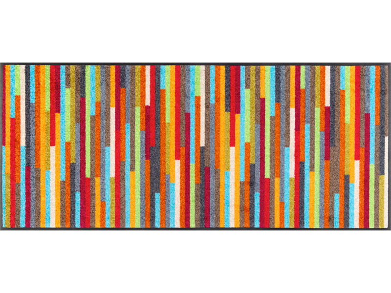 wash+dry FUßMATTE Mikado Stripes Mehrfarbig 60x140 cm