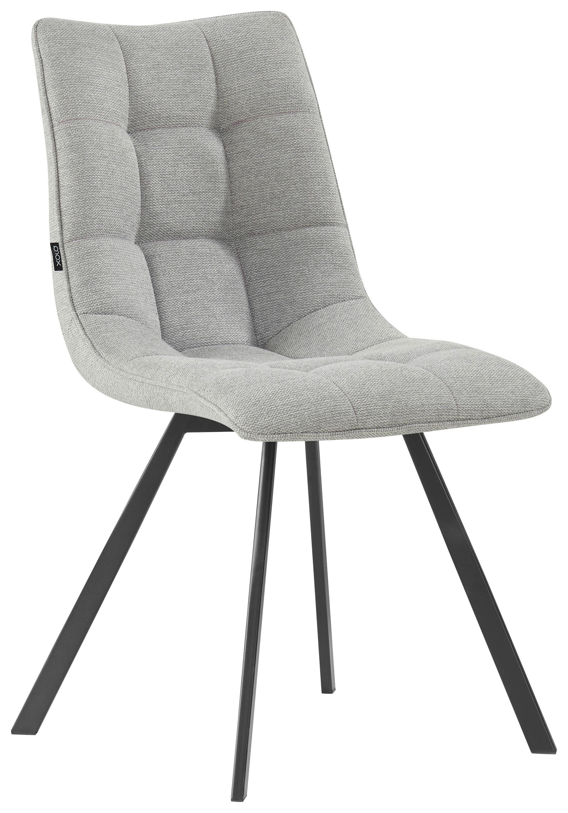 STUHL - Hellgrau/Schwarz, Design, Textil/Metall (47/86/61cm) - Xora
