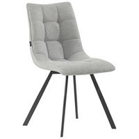 STUHL - Hellgrau/Schwarz, Design, Textil/Metall (47/86/61cm) - Xora