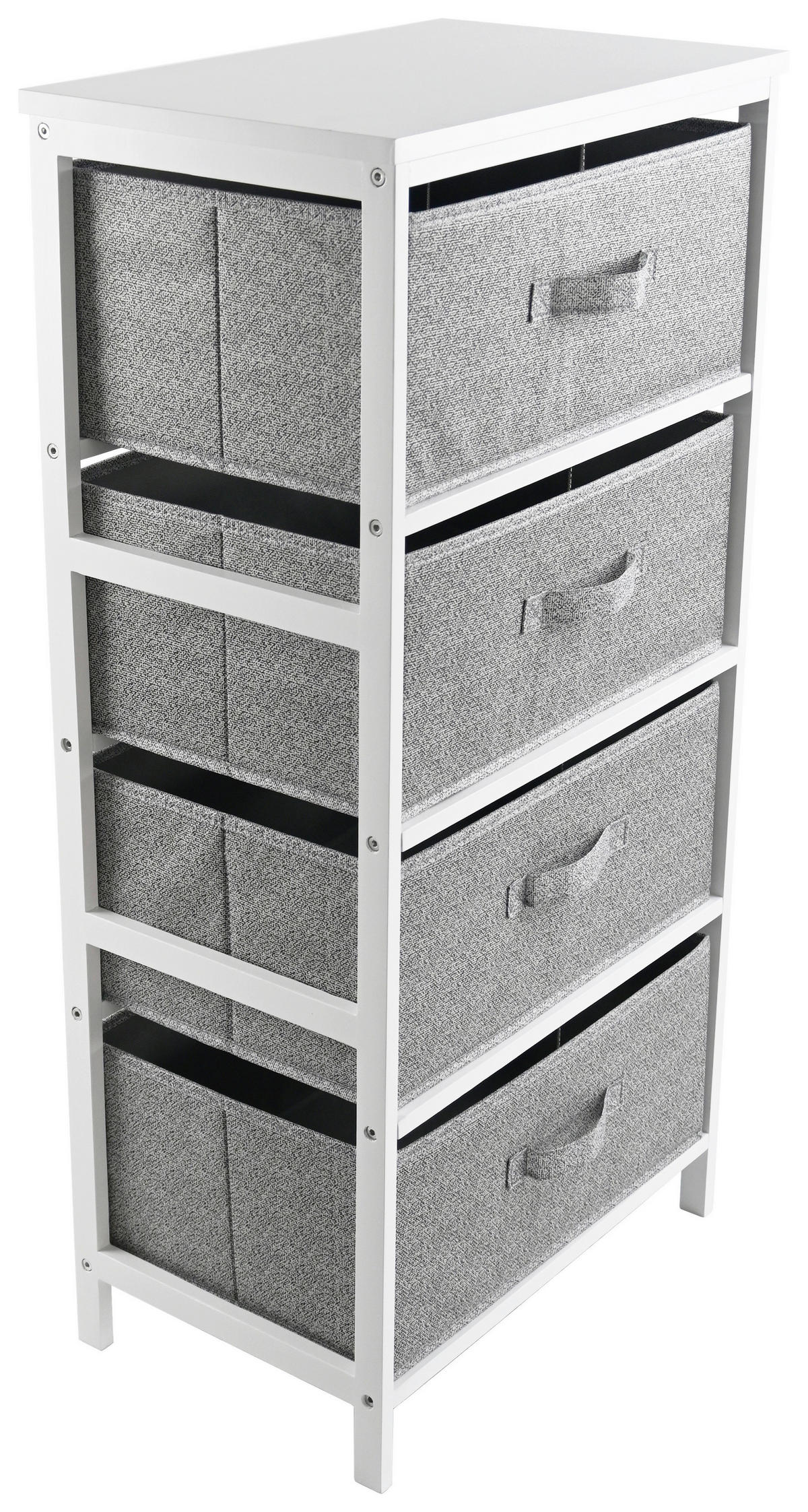 BYRÅ 46/94/30 cm  - vit/grå, Basics, trämaterial/trä (46/94/30cm) - Carryhome