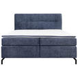 BOXSPRINGBETT 160/200 cm  in Blau  - Blau/Schwarz, Design, Textil/Metall (160/200cm) - Esposa