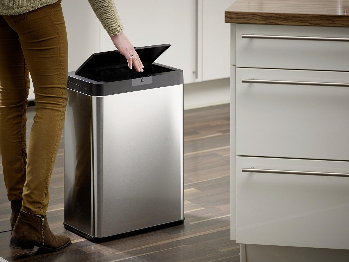 ODPADKOVÝ KOŠ  48 l - černá/barvy stříbra, Trend, kov/plast (40.3/25.3/57.4cm) - Echtwerk