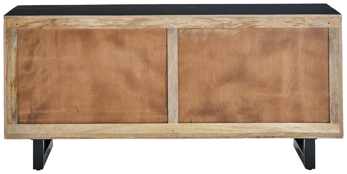 SIDEBOARD  168/76/61 cm  - Schwarz/Naturfarben, Design, Holz/Metall (168/76/61cm) - Livetastic