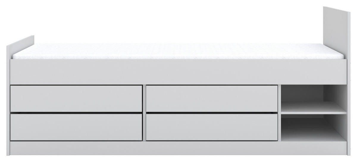 KINDER-/JUNIORBETT - Birkefarben/Weiß, MODERN, Holz/Holzwerkstoff (90/200cm) - MID.YOU