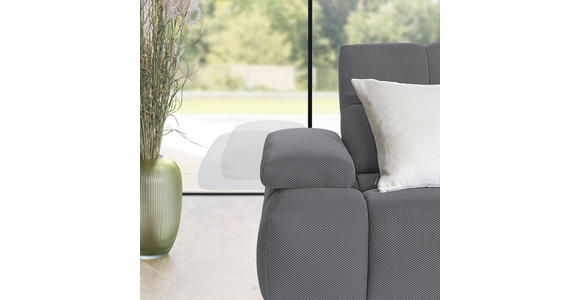 ECKSOFA in Struktur Grau 313/233 cm - Schwarz/Grau, Design, Kunststoff/Textil (313/233cm) - Emilio Belluti
