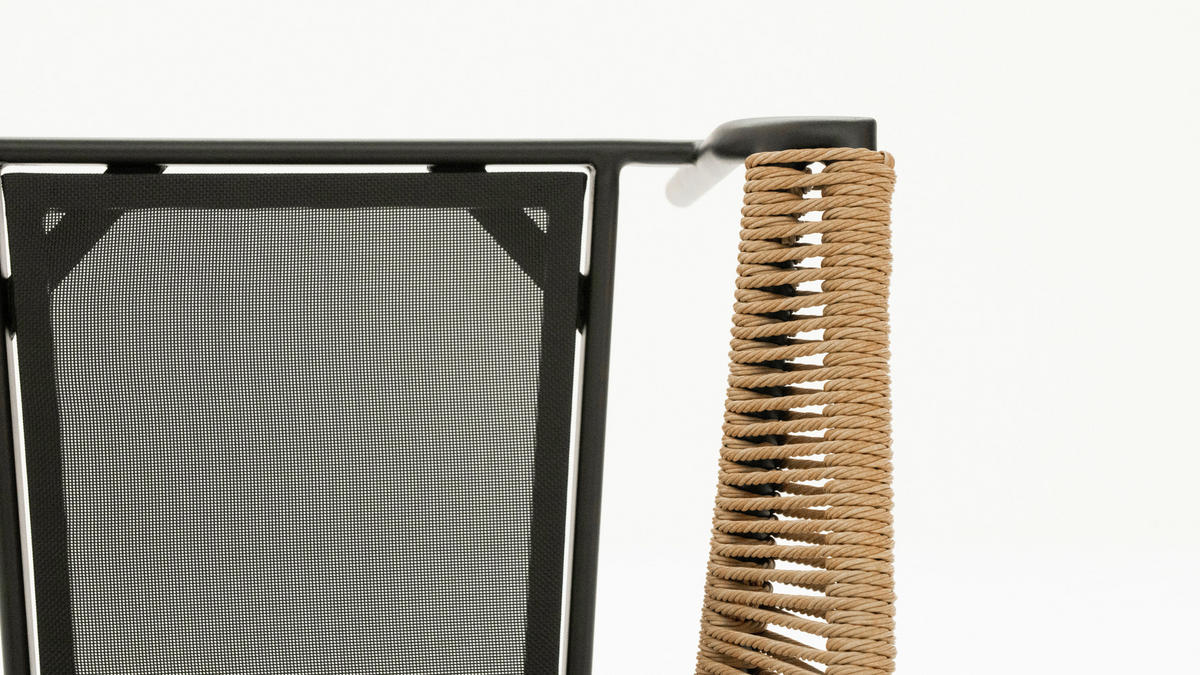 STOLICA SLOŽIVA  prirodne boje, crna  metal, plastika, tekstil      - prirodne boje/crna, Design, metal/tekstil (64/79,5/59cm) - Dieter Knoll