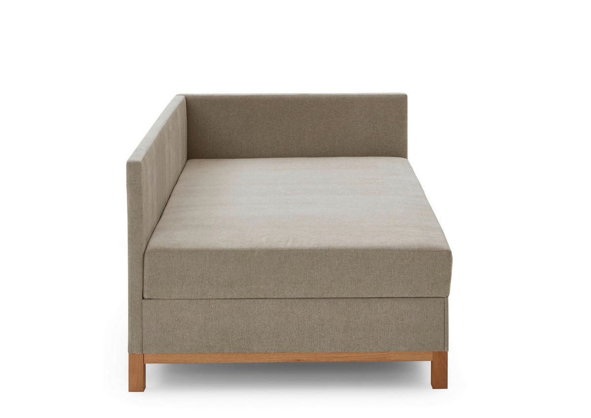 BOXBETT 90/200 cm  in Taupe  - Taupe/Eichefarben, Design, Holz/Textil (90/200cm) - Boxxx