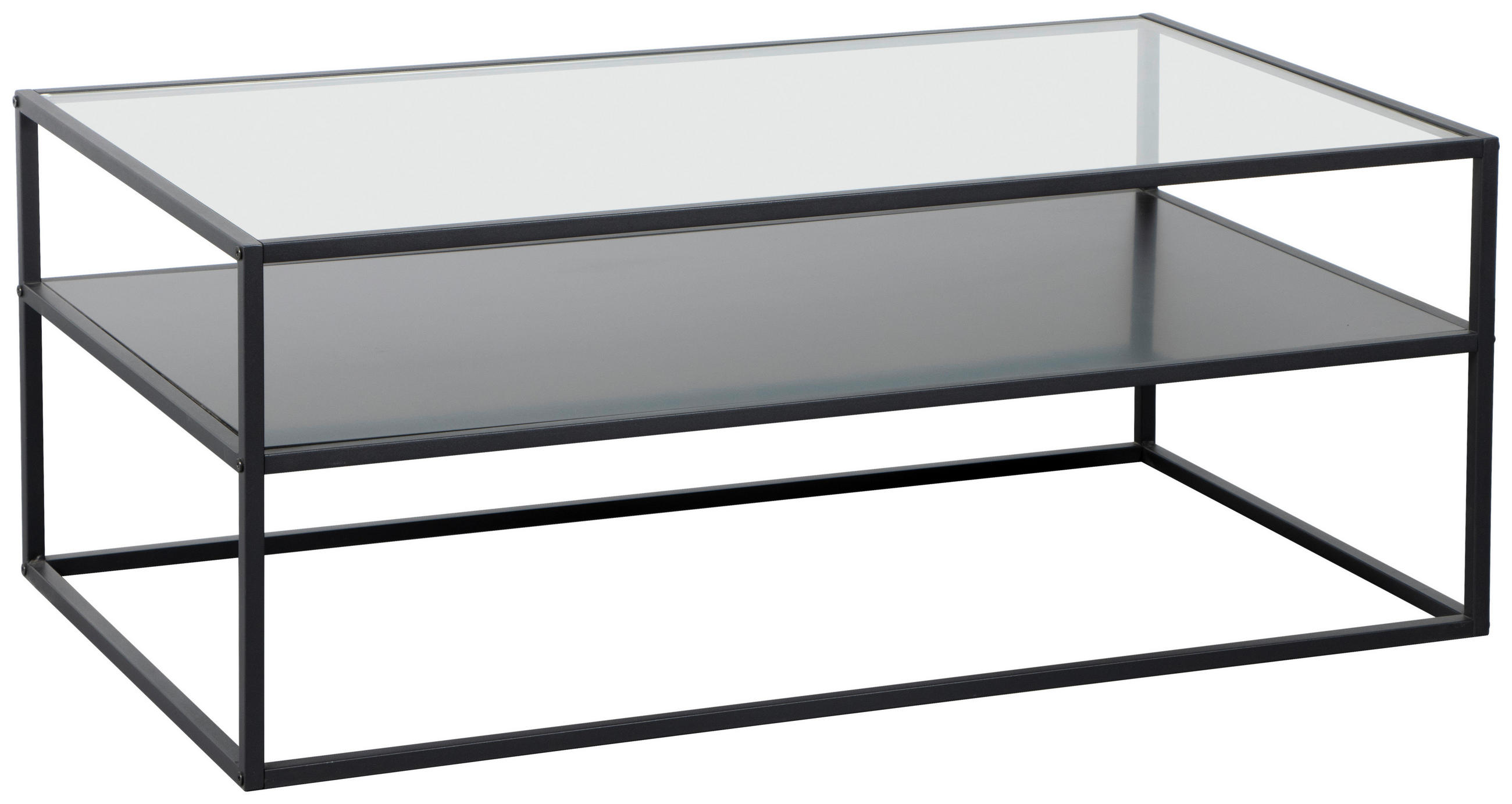 COUCHTISCH 110/60/43 cm rechteckig Schwarz  - Schwarz, Design, Glas/Holzwerkstoff (110/60/43cm) - Boxxx