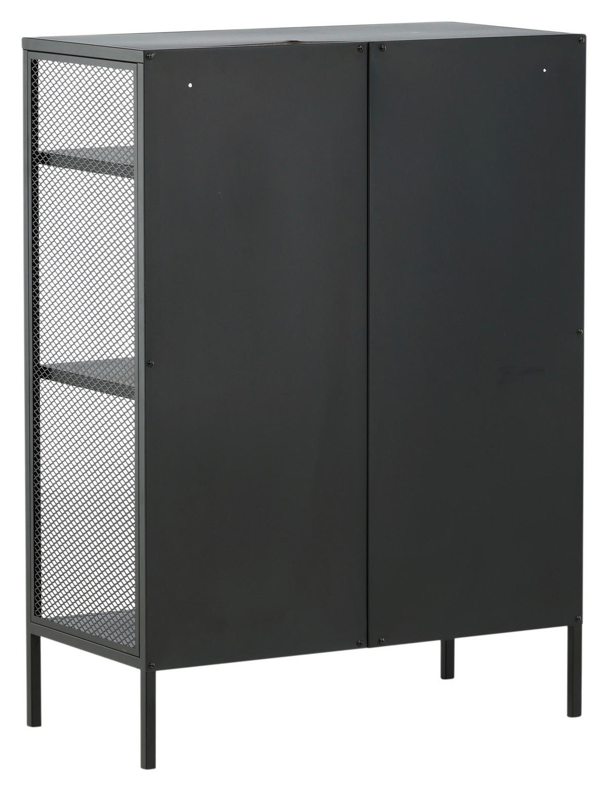 BÜCHERWAND Schwarz  - Schwarz, Design, Metall (80/110/40cm) - Livetastic