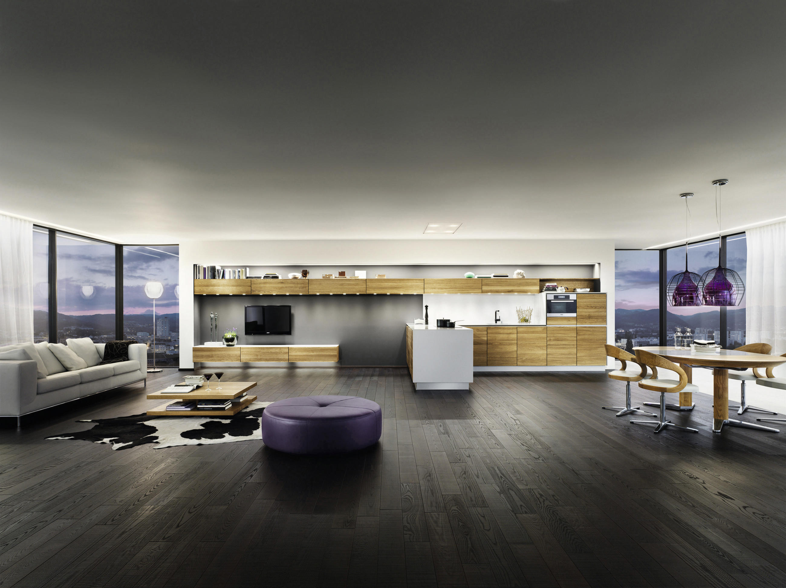 EINBAUKÜCHE VAO  - Eichefarben, Design, Holz - Team 7