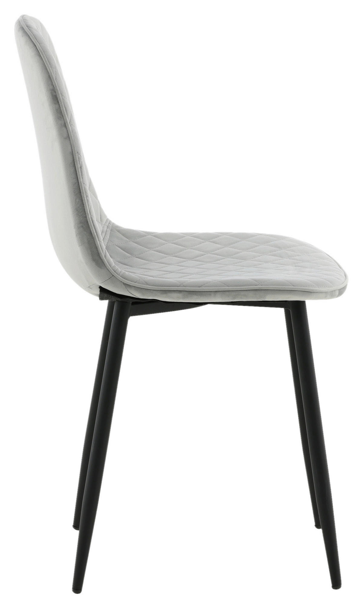 STOLSET 2 styck stål sammet  - grå/svart, Design, metall/textil (44/86/52cm) - Livetastic