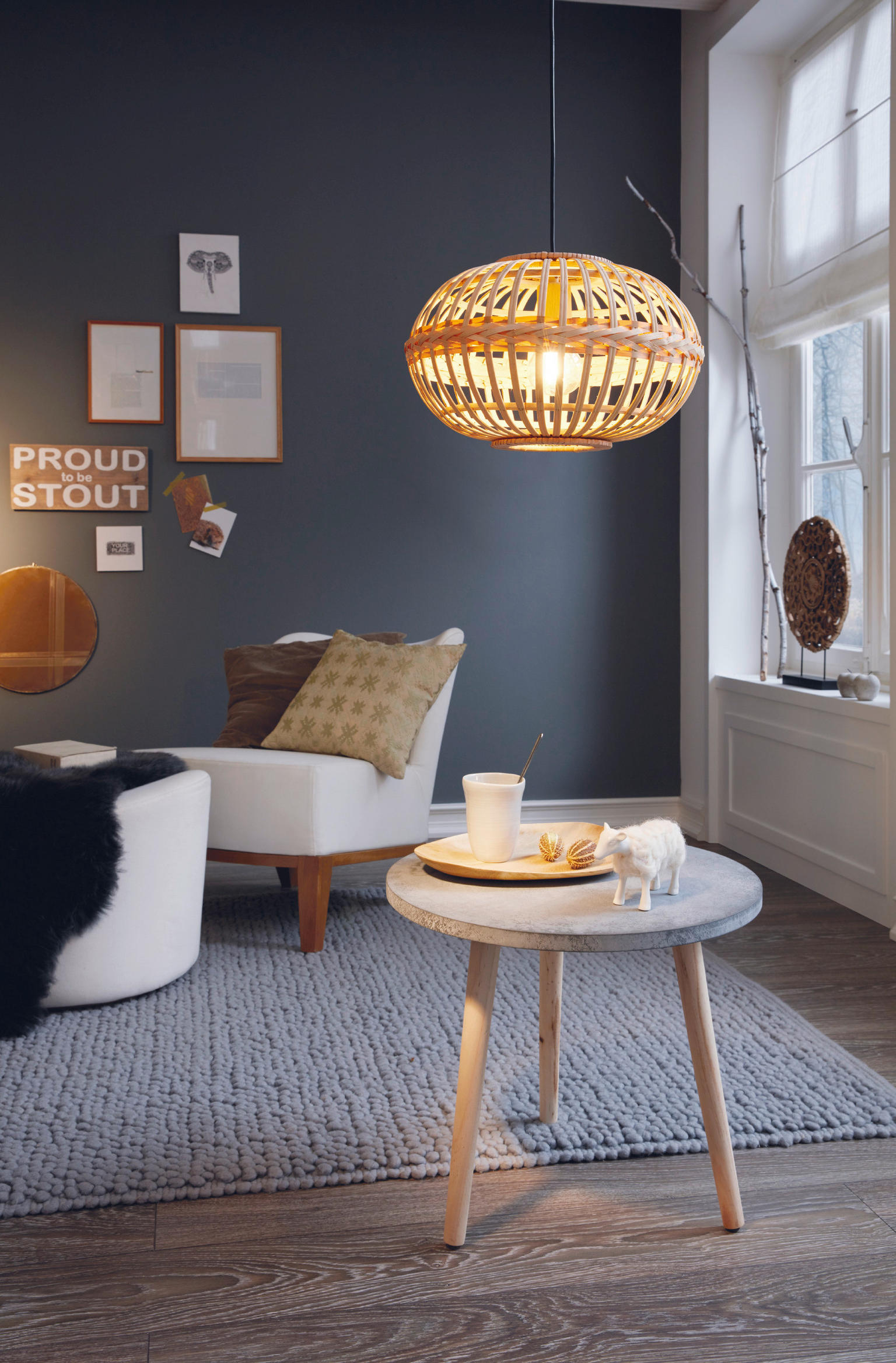 HÄNGELEUCHTE AMSFIELD 38/110 cm - Einrichtungsbeispiel