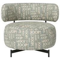 DESIGNSESSEL in Flachgewebe Blau, Grün  - Blau/Anthrazit, Design, Textil/Metall (89/76/89cm) - Joop!