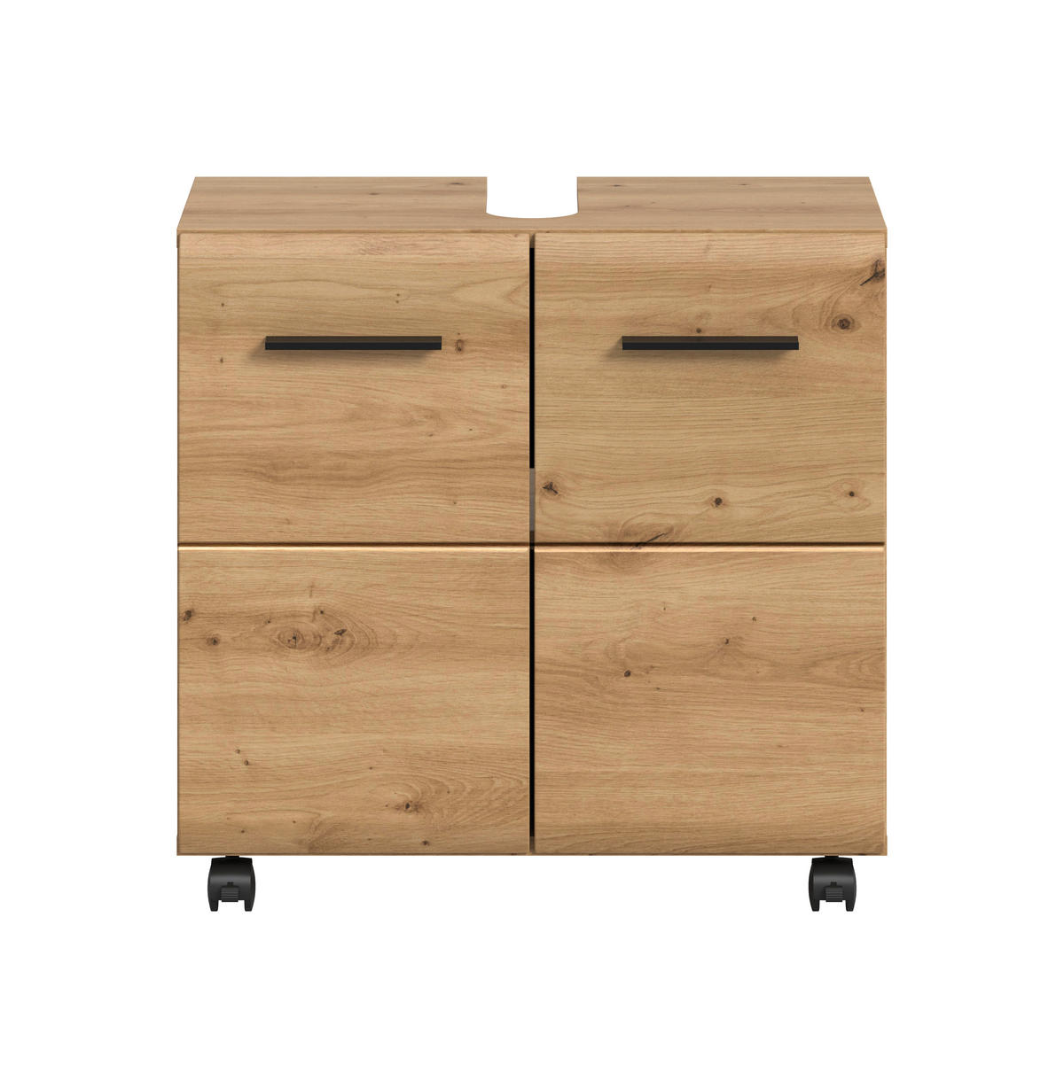 WASCHBECKENUNTERSCHRANK 60/58/30 cm  - Schwarz/Eiche Artisan, Trend, Holzwerkstoff/Kunststoff (60/58/30cm) - MID.YOU