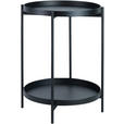 BEISTELLTISCH in Metall  - Schwarz, Basics, Metall (39,5/50cm) - Ambia Home