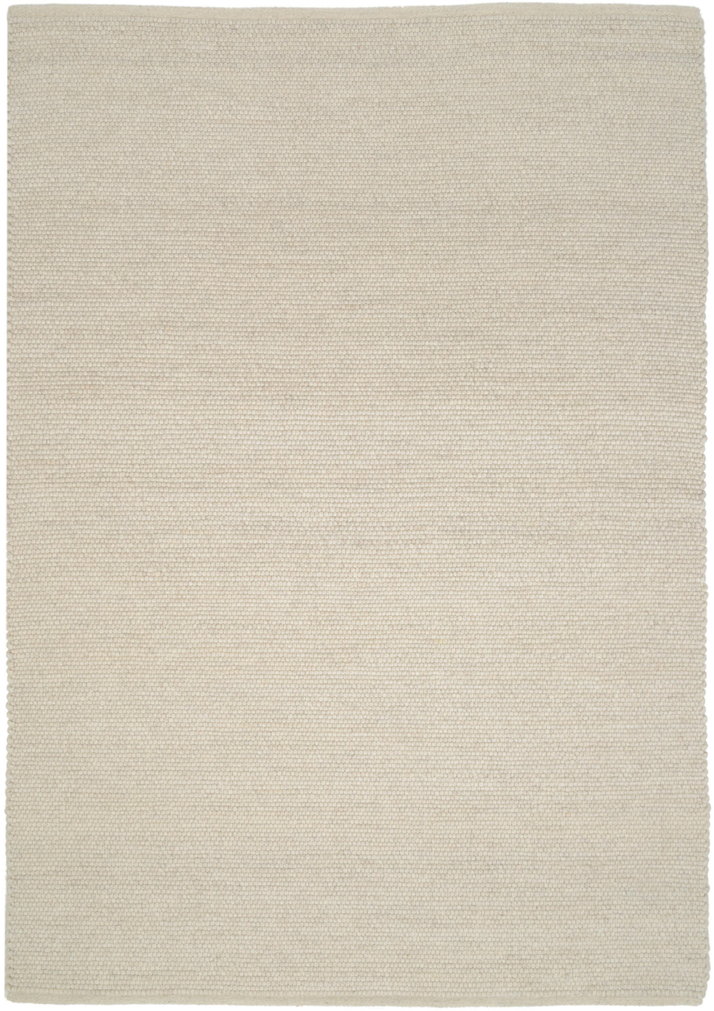 HANDWEBTEPPICH 70/140 cm Helsinki Naturfarben, Weiß  - Naturfarben/Weiß, Basics, Textil (70/140cm) - Linea Natura