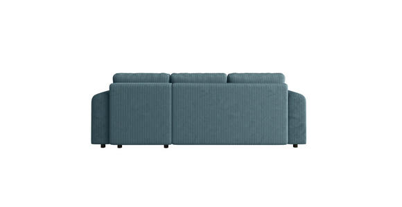 ECKSOFA inkl. Funktionen Türkis Cord  - Türkis/Schwarz, KONVENTIONELL, Kunststoff/Textil (260/200cm) - Xora