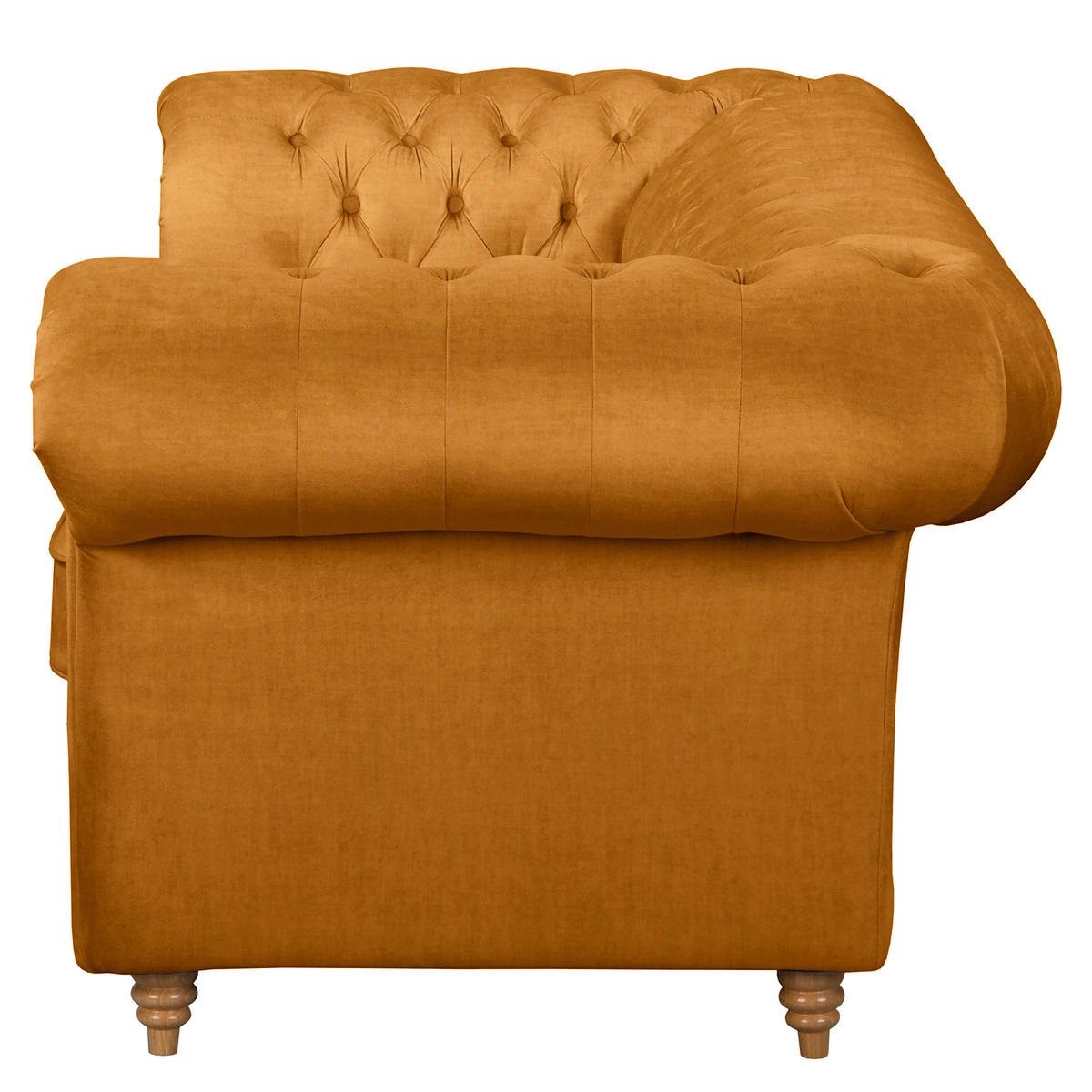 SCHLAFSOFA Mikrofaser Bernsteinfarben  - Bernsteinfarben/Braun, Design, Holz/Textil (190/74/91cm) - P & B