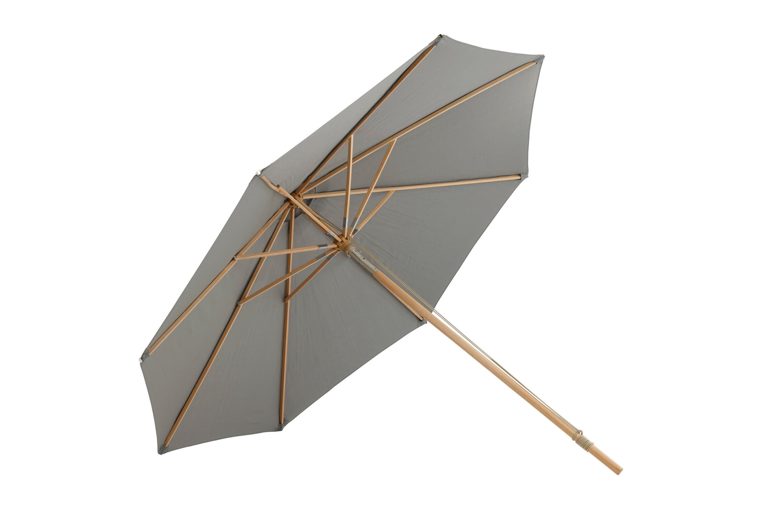 SONNENSCHIRM - cm Grau  - Buchefarben/Naturfarben, MODERN, Holz/Textil (330/258cm) - Gardenson