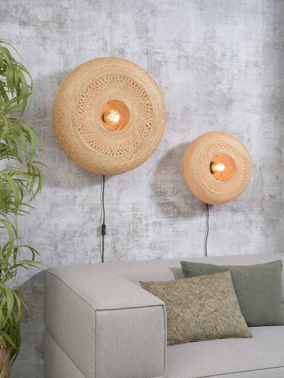 VÄGGLAMPA GOOD&MOJO 15/40/40 cm   - svart/naturfärgad, Trend, trä (15/40/40cm) - Good & Mojo