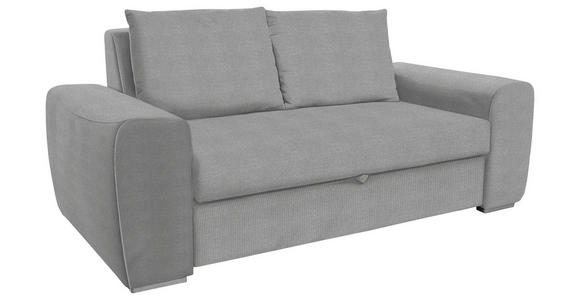 SCHLAFSOFA in Textil Hellgrau - Chromfarben/Hellgrau, Design, Holz/Textil (199/92/97cm) - Hom`in