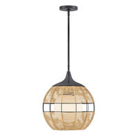HÄNGLAMPA Maddox 46/35,9/35,9 cm  - beige/svart, Klassisk, metall/glas (46/35,9/35,9cm) - Elstead Lighting