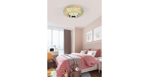 LED-DECKENLEUCHTE 38/8 cm   - Chromfarben/Multicolor, Trend, Kunststoff/Metall (38/8cm) - Novel