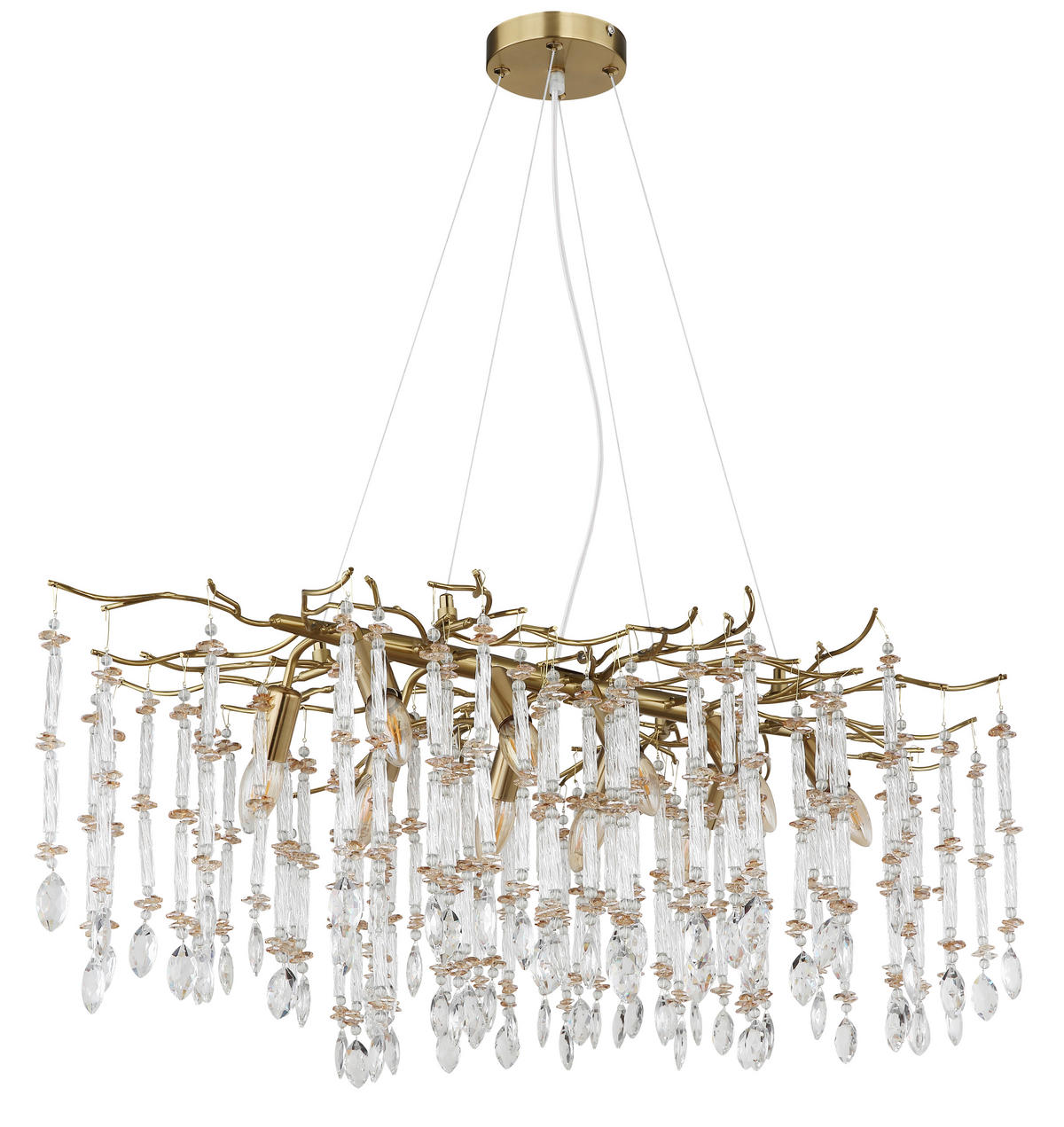 HÄNGELEUCHTE 100/60/120 cm  - Klar/Transparent, Design, Glas/Kunststoff (100/60/120cm) - Globo