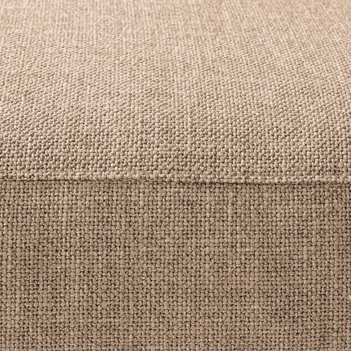 HOCKER in Textil Beige  - Beige/Schwarz, Design, Kunststoff/Textil (105/38/117cm) - home24