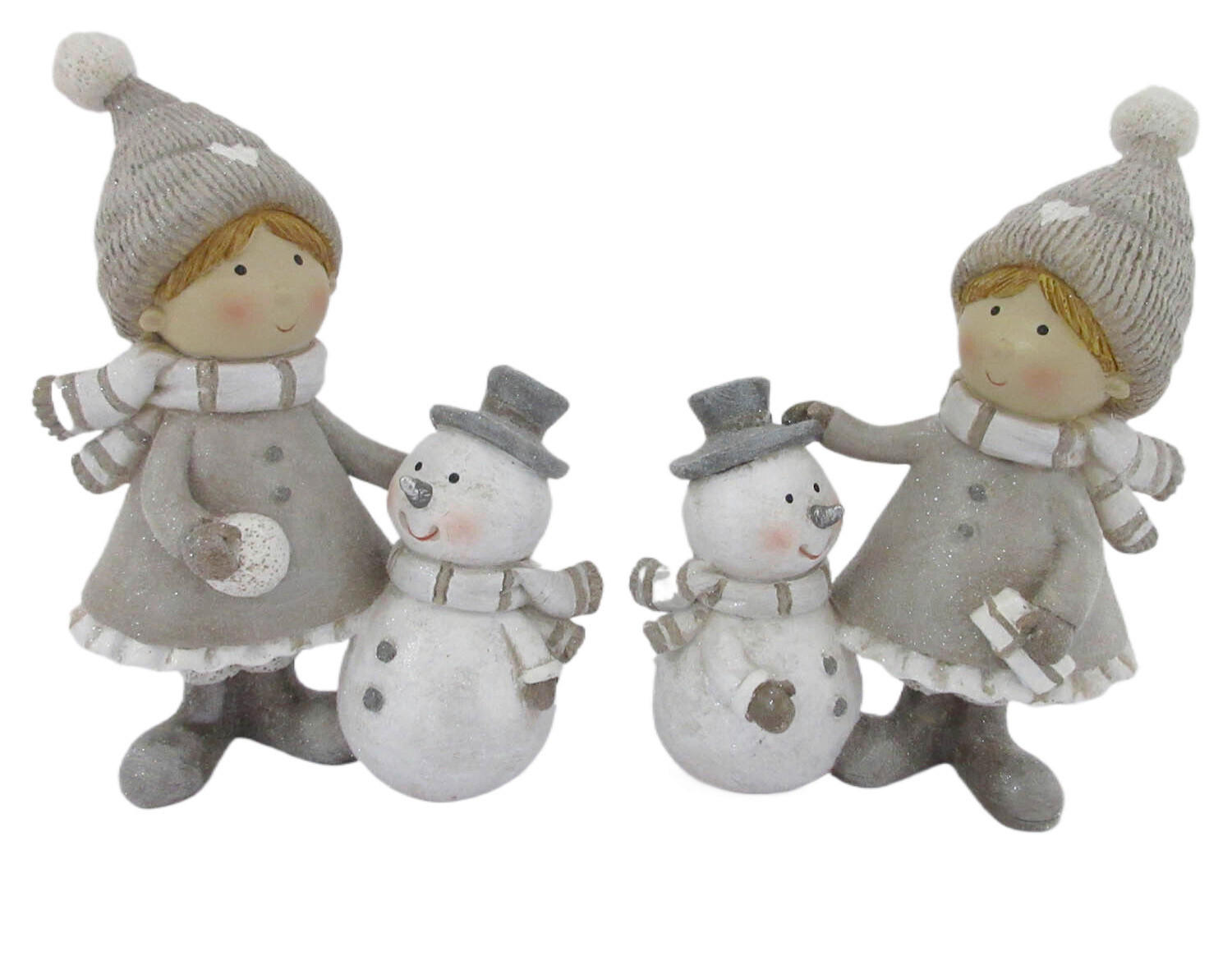 DEKORAČNÍ POSTAVIČKA - DÍTĚ - šedá/světle hnědá, Lifestyle, plast (12/16,5/7cm) - X-Mas