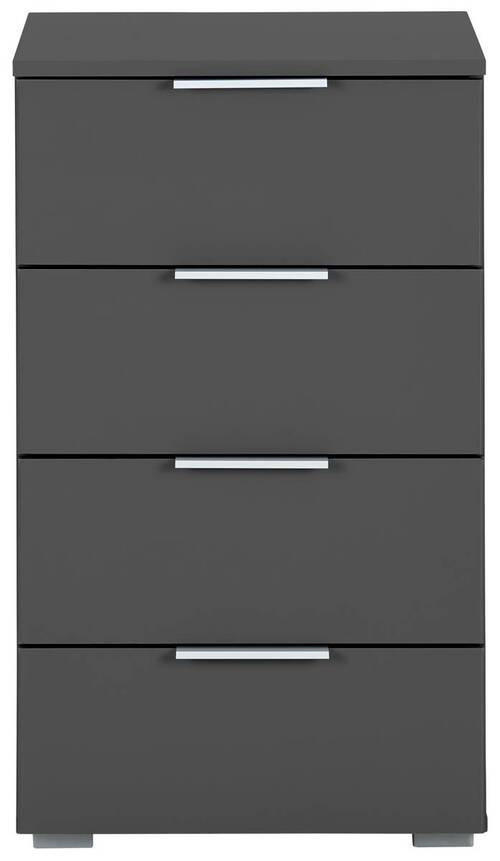 ÉJJELISZEKRÉNY szürke  - alumínium színű/szürke, Modern, faalapú anyag (47/81/42cm) - Rauch Möbel
