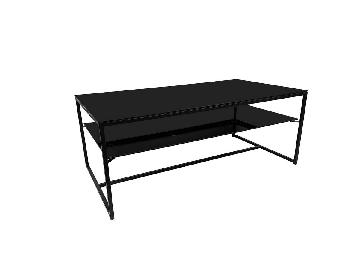 KONFERENČNÍ STOLEK, černá, kov, sklo, 110/43/60 cm - černá, Design, kov/sklo (110/43/60cm) - Stylife