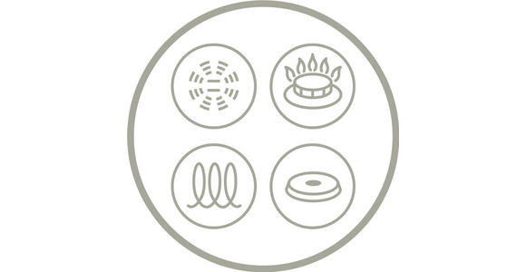 PFANNENSET Aluminium 3-teilig  - Schwarz, Basics, Kunststoff/Metall (20+24+28cm) - Homeware Profession.