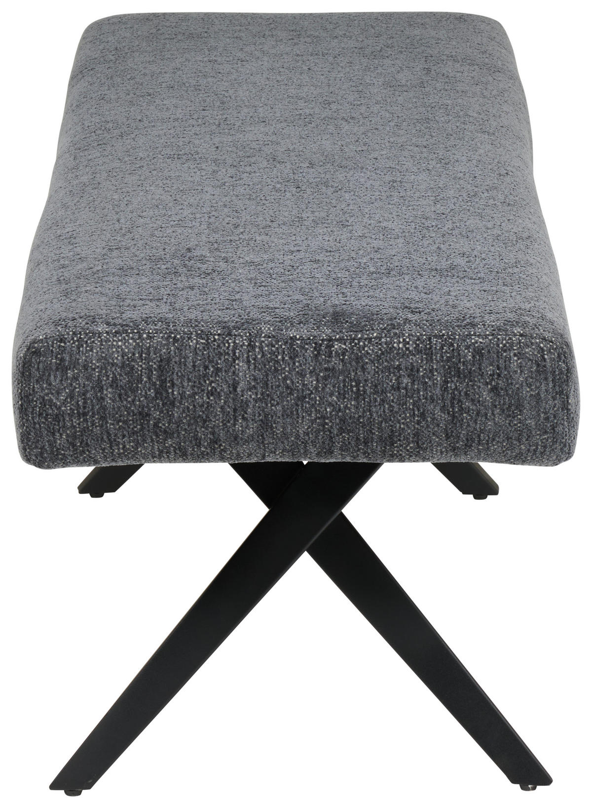 SITZBANK Metall, Textil Dunkelgrau  - Dunkelgrau/Schwarz, Konventionell, Textil/Metall (140/49/47cm) - MID.YOU